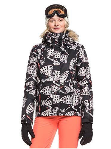 Roxy Jet Ski - Chaqueta Para Nieve Para Chicas Chaqueta Para Nieve, Mujer, true black impressions, XL