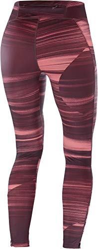 Salomon AGILE LONG TIGHT W Mallas para running, Granate (Winetasting), Talla L para Mujer