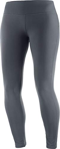 SALOMON Comet Warm Tight W Mallas para Running, Mezcla de sintéticos, Mujer, Gris (Ebony), S