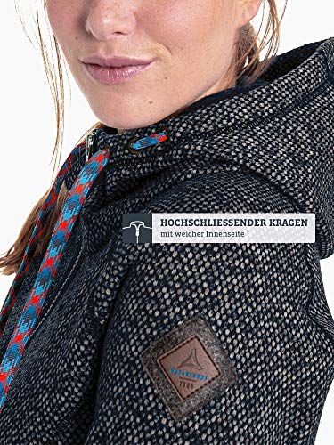 Schöffel Aberdeen2 - Chaqueta de forro polar con capucha para mujer, Mujer, 12567, azul marino, 40