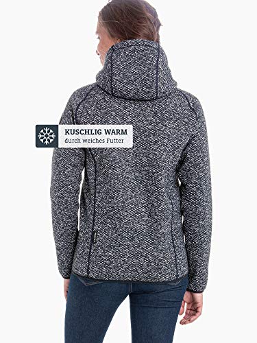 Schöffel Aberdeen2 - Chaqueta de forro polar con capucha para mujer, Mujer, 12567, azul marino, 40