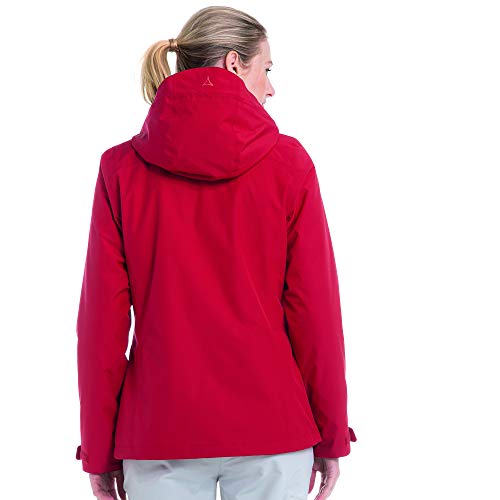 Schöffel Chaqueta 3 en 1 Tignes1, chaqueta de invierno impermeable con forro polar interior extraíble, chaqueta de lluvia transpirable y cálida para mujer, Mujer, 12477, Toreador, 40