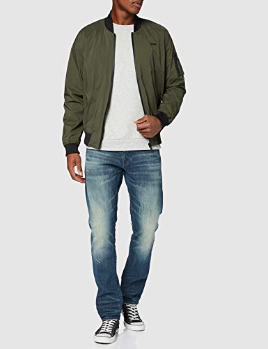 Schott NYC M10 Chaqueta, Verde (Kaki Kaki), Large para Hombre