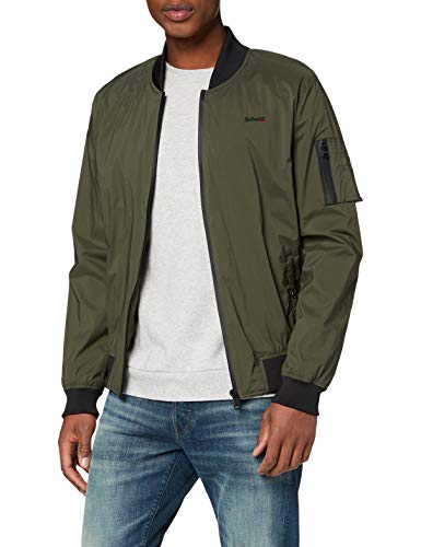 Schott NYC M10 Chaqueta, Verde (Kaki Kaki), Large para Hombre