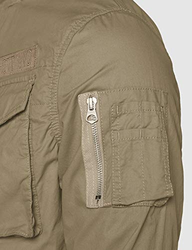 Schott NYC Nielsen Chaqueta, Verde (Kaki Kaki), Medium para Hombre