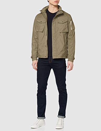 Schott NYC Nielsen Chaqueta, Verde (Kaki Kaki), Medium para Hombre