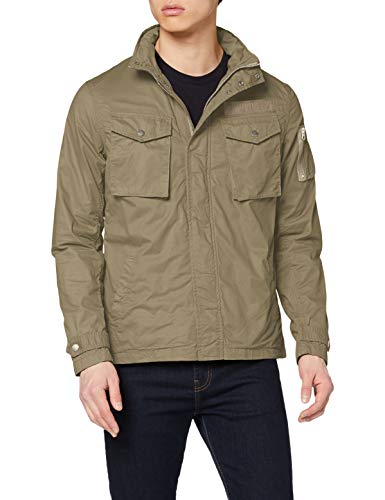 Schott NYC Nielsen Chaqueta, Verde (Kaki Kaki), Medium para Hombre