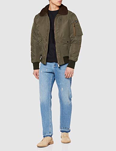 Schott Ohara Chaqueta, Army Kaki, XL para Hombre