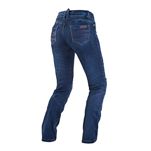 Shima Sansa Jeans Denim Modern con Protector Classic Duralid Pantalones de Moto para Mujeres (28, Azul)