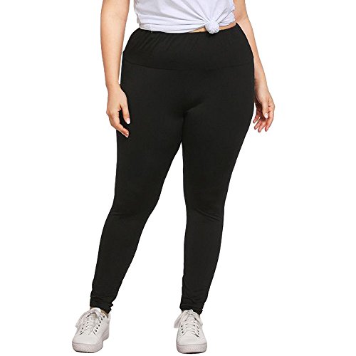 SHOBDW Mujer Moda Talla Grande Cintura Sexy Leggings Capri Fitness Mallas para Correr Deporte Gimnasio Entrenamiento Pantalones Yoga Deporte Pantalones Deportivos Deportivos(Negro,3XL)