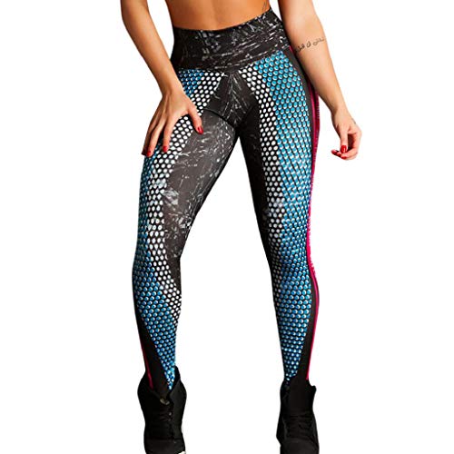 SHOBDW Pantalones Mujer Estampado De Rayas Leggings De Entrenamiento Skinny Fitness Stretch Sports Gym Workout Mallas para Correr Yoga Pantalones AtléTicos De Cintura Alta