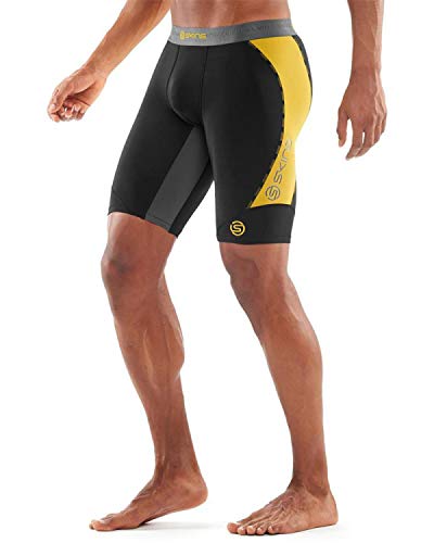 SKINS DNAmic - Mallas Medio largas para Hombre Black/Citron