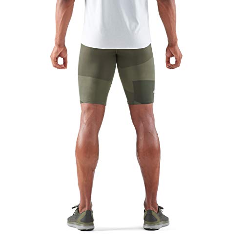 Skins - Mallas de compresión para Hombre, Mallas de compresión de Rendimiento primario de 1/2 de dinámica, Pantalones Cortos, Hombre, Color Camuflaje utilitario deconstruido, tamaño M