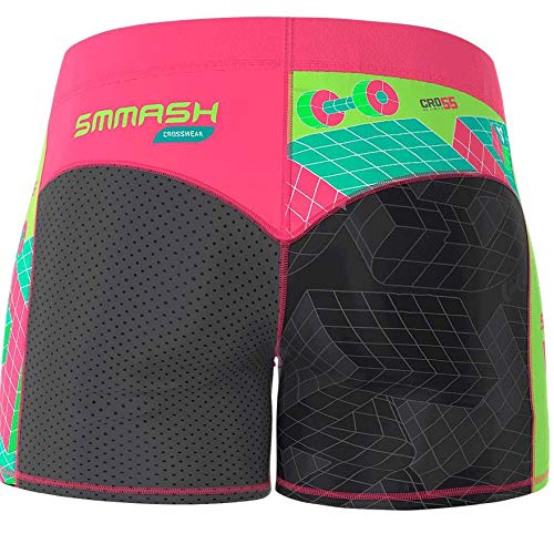 SMMASH Go Candy Neon Leggins Cortos Deportivos para Mujer Pantalones Cortos Mujer, Yoga, Fitness, Crossfit, Correr, Material Transpirable y Antibacteriano, (M)