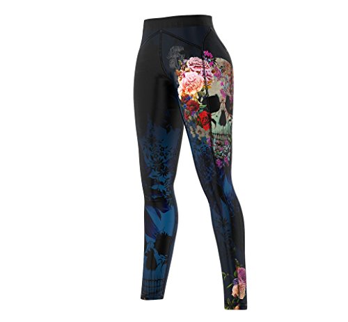 SMMASH Muerte Deportivos Leggins Largos Mujer, Mallas Deporte Mujer, Yoga, Fitness, Crossfit, Correr, Material Transpirable y Antibacteriano, (M)