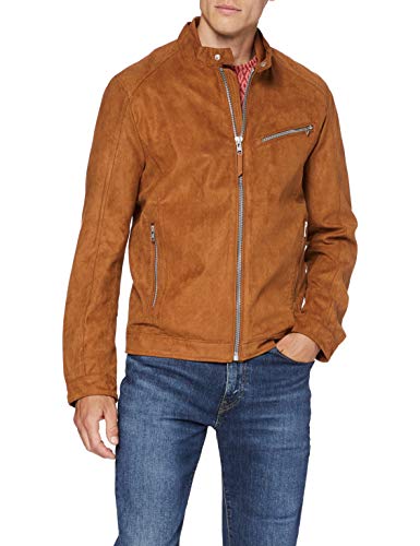 Springfield 3IP-Antelina Biker-c/35 Chaqueta Deportiva, Marfil (Tan 48711235), L (Tamaño del Fabricante: L) para Hombre