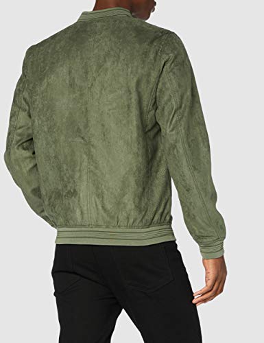 Springfield Antelina Bomber Chaqueta Deportiva, Verde (Green 48710426), L (Tamaño del Fabricante: L) para Hombre