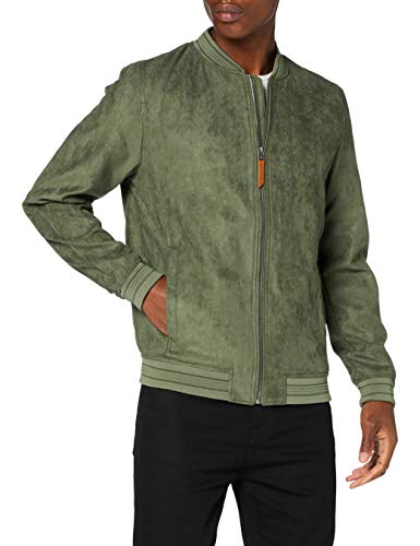 Springfield Antelina Bomber Chaqueta Deportiva, Verde (Green 48710426), L (Tamaño del Fabricante: L) para Hombre