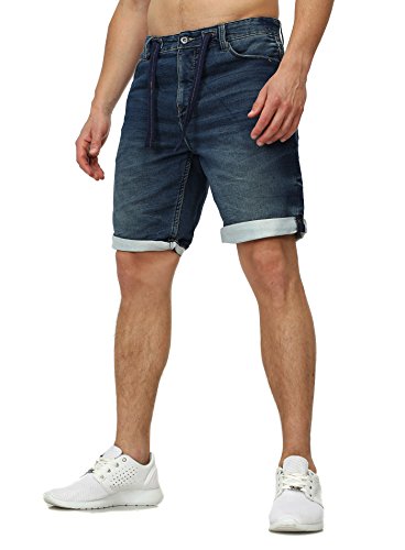 Sudadera Jeans Denim Jogger Shorts Verano Pantalón Corto Sublevel 98-86 azul oscuro - Azul Oscuro, hombre, 29W