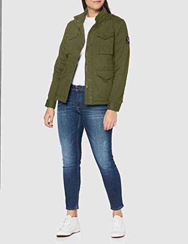 Superdry Classic Rookie Borg Jacket Chaqueta transicional, Caqui, XS (Talla del fabricante:8) para Mujer