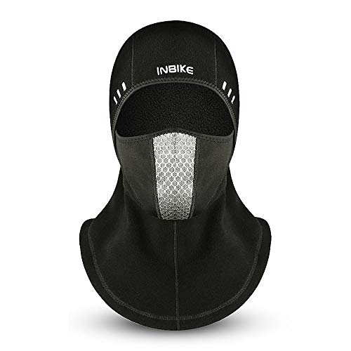 Suxman Pasamontañas Moto Invierño Impermeable, Balaclava Termico Forro Polar, Máscara Capucha Pasamontaña para Ciclismo, Esqui, Senderismo, Snowboard para Hombre Mujeres Resistente al Viento-Negro