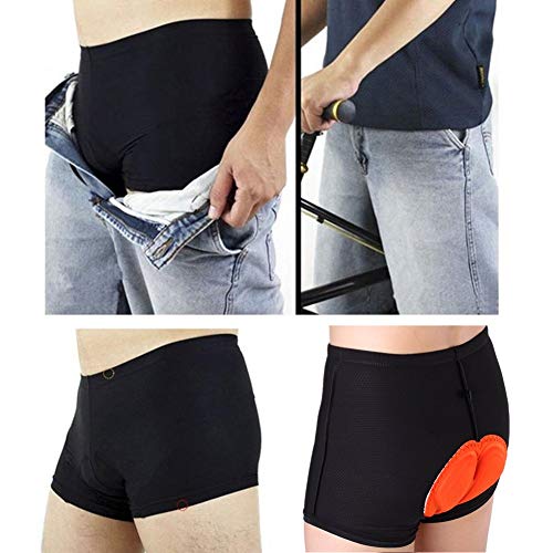 SwampLand Pantalones Cortos Ciclismo para Mujer 3D Gel Ropa Interior de Bicicleta MTB Acolchado Calzoncillos Cortos Naranja S