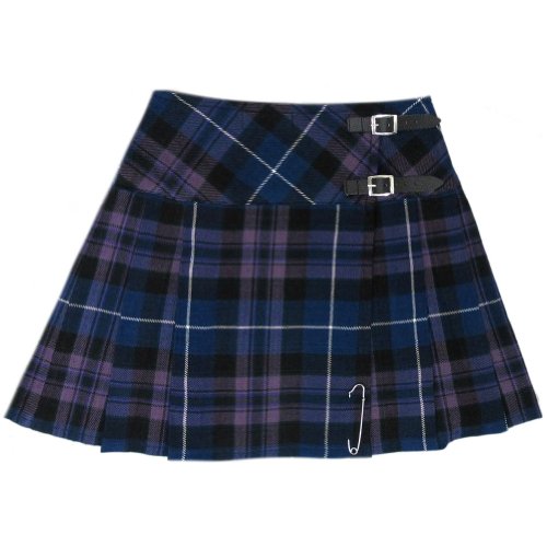 Tartanista - Kilt/Minifalda Escocesa con Correas y alfiler - 41,9cm - Honour of Scotland - EU38 UK10