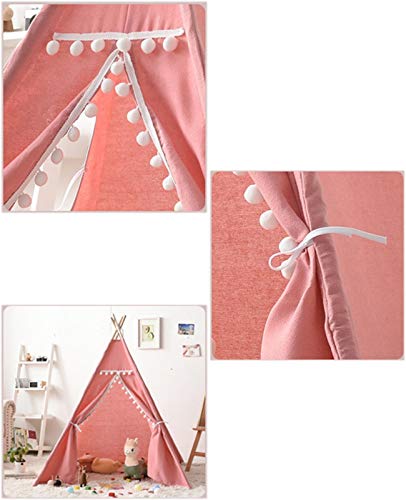 Teepee TENTE para NIÑOS NIÑOS PLATABLE Play TIENS PLAYOUSE, Juguetes para NIÑAS por NIÑAS/NIÑOS por AIRN DE Pantalla DE PANTALÓN COMODANTE Pink TIVAS Tepee Play Tienda (Size : M-100 ×100 ×110cm)