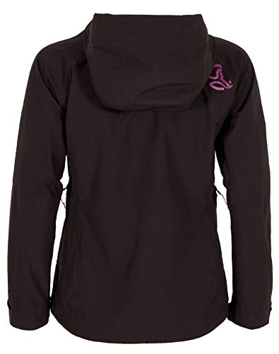 Ternua Shishel W Chaqueta Impermeable, Mujer, Black, M