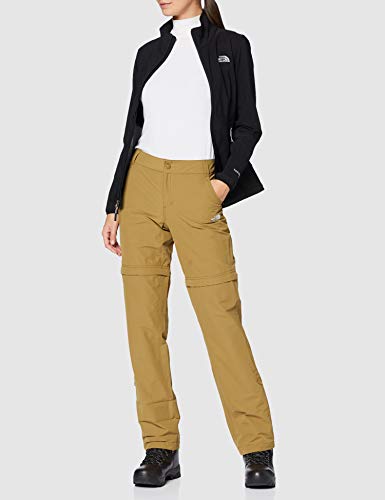 The North Face W Exploration Convertible Pantalones, Mujer, Caqui, 38