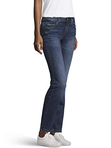 Tom Tailor Alexa Jeans Style Von Hat Ein Gerade Geschnittenes Und Etwas Weiteres Bein Vaqueros Slim, Azul (Mid Stone Wash Denim 10281), W28/L30 para Mujer