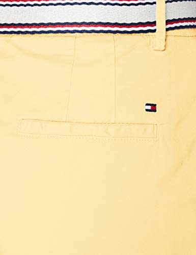 Tommy Hilfiger Gmd Cotton Tencel Slim Bermuda Vaqueros, Amarillo (Sunray Zfb), 38 para Mujer