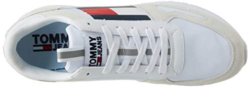 Tommy Hilfiger Tommy Jeans Lifestyle Runner, Zapatillas Hombre, Blanco (White Ybs), 44 EU