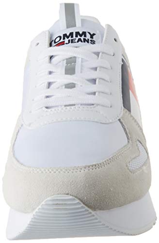 Tommy Hilfiger Tommy Jeans Lifestyle Runner, Zapatillas Hombre, Blanco (White Ybs), 44 EU