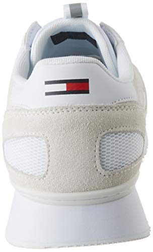 Tommy Hilfiger Tommy Jeans Lifestyle Runner, Zapatillas Hombre, Blanco (White Ybs), 44 EU