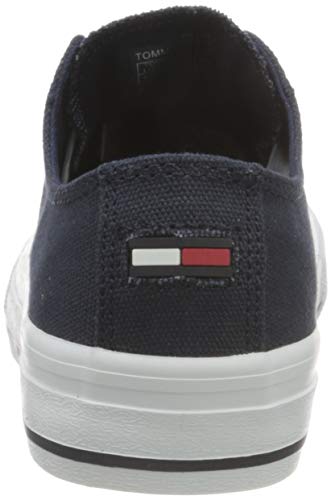 Tommy Jeans Low BAJO Cut Vulc Mujer, Azul Marino Crepúsculo, 38.5 EU