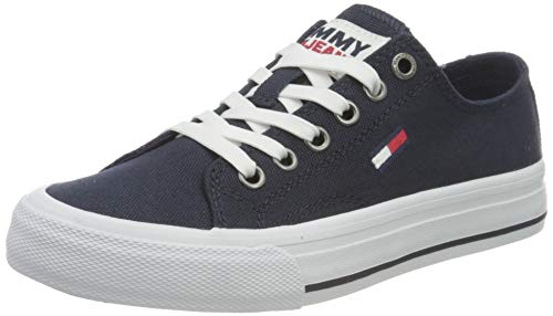 Tommy Jeans Low BAJO Cut Vulc Mujer, Azul Marino Crepúsculo, 38.5 EU