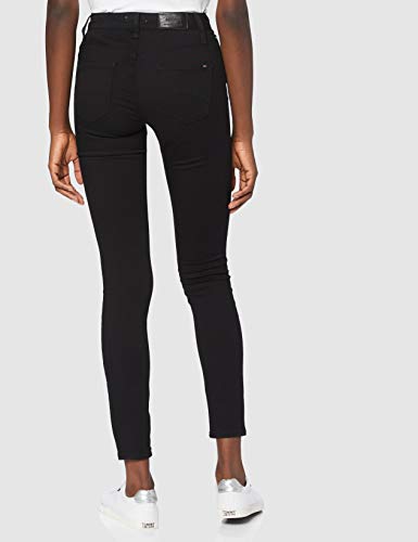 Tommy Jeans Mujer High Rise Santana Jeans, Negro (DANA BLACK Stretch 945), W26/L34