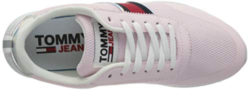 Tommy Jeans Technical Flexi Sneaker, TÉCNICA Mujer, Rosa Claro, 38 EU