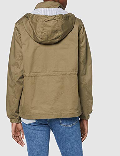 Tommy Jeans Tjw Hooded Windbreaker Chaqueta con Capucha y Cremallera, Verde (Olive Tree Msq), 36 (Talla del Fabricante: Small) para Mujer