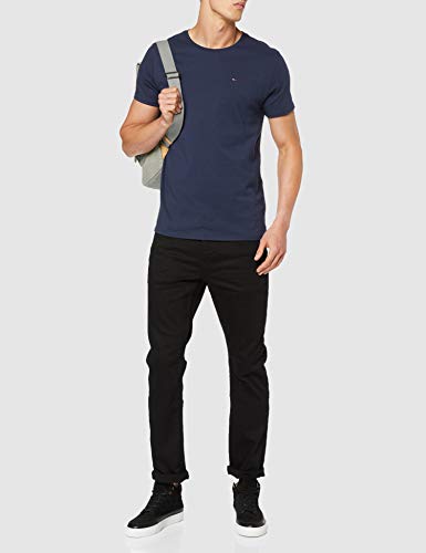 Tommy_Jeans Tjm Original Jersey Tee, Camiseta Hombre, Azul (Black Iris 002), Large