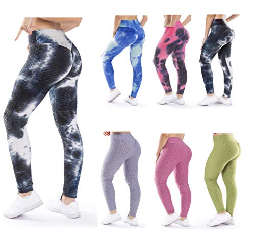 Trendcool Mallas Deportivas Mujer. Leggins Deportivos Mujer para Running, Padel, Yoga y Ejercicio. Mallas Deporte Mujer. Desteñido Azul Marino (M7, L/XL)