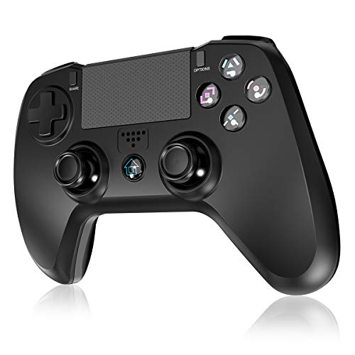 TUTUO Mando Inalambrico para ps4, Gamepad Wireless Bluetooth Controlador Joystick con Vibración Doble/Puerto de Audio Remoto/Mandos Inalámbrico