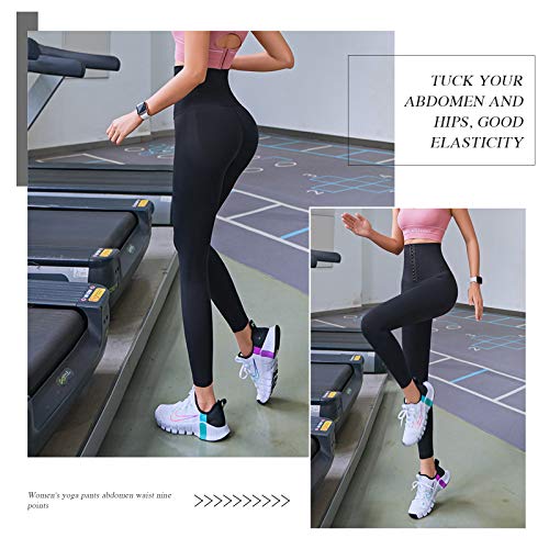 UFLF Leggings Push Up Mujer con Faja Mallas Deporte Mujer Pantalones Elástico de Alta Cintura Leggings Corset Fitness Yoga para Ejercicios Uso D