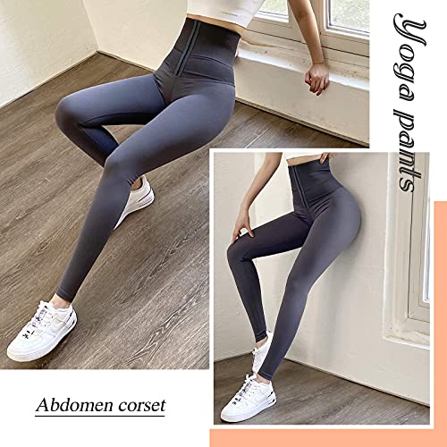 UFLF Leggings Push Up Mujer con Faja Mallas Deporte Mujer Pantalones Elástico de Alta Cintura Leggings Fitness Yoga para Ejercicios Uso Diario