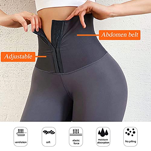 UFLF Leggings Push Up Mujer con Faja Mallas Deporte Mujer Pantalones Elástico de Alta Cintura Leggings Fitness Yoga para Ejercicios Uso Diario