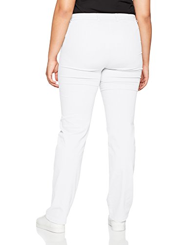 Ulla Popken Stretchhose Mony L, Pantalones para Mujer, Blanco (Weiss 20), 48