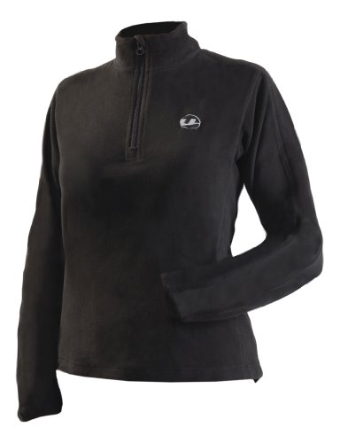 Ultrasport Forro Polar para Mujer con Función de Secado Rápido - Sudadera Polar con Cierre de Cremallera - Jersey de Forro Polar Cómodo y Suave, Negro, XS