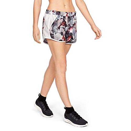 Under Armour Fly by Printed Short Pantalón Corto, Mujer, Naranja (Orange Dream/Onyx White/Reflective 805), M