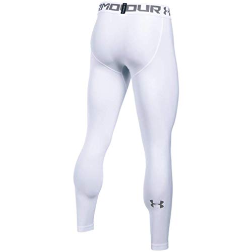 Under Armour Heatgear 2.0 Leggings, Hombre, Blanco (White/Graphite (100), L